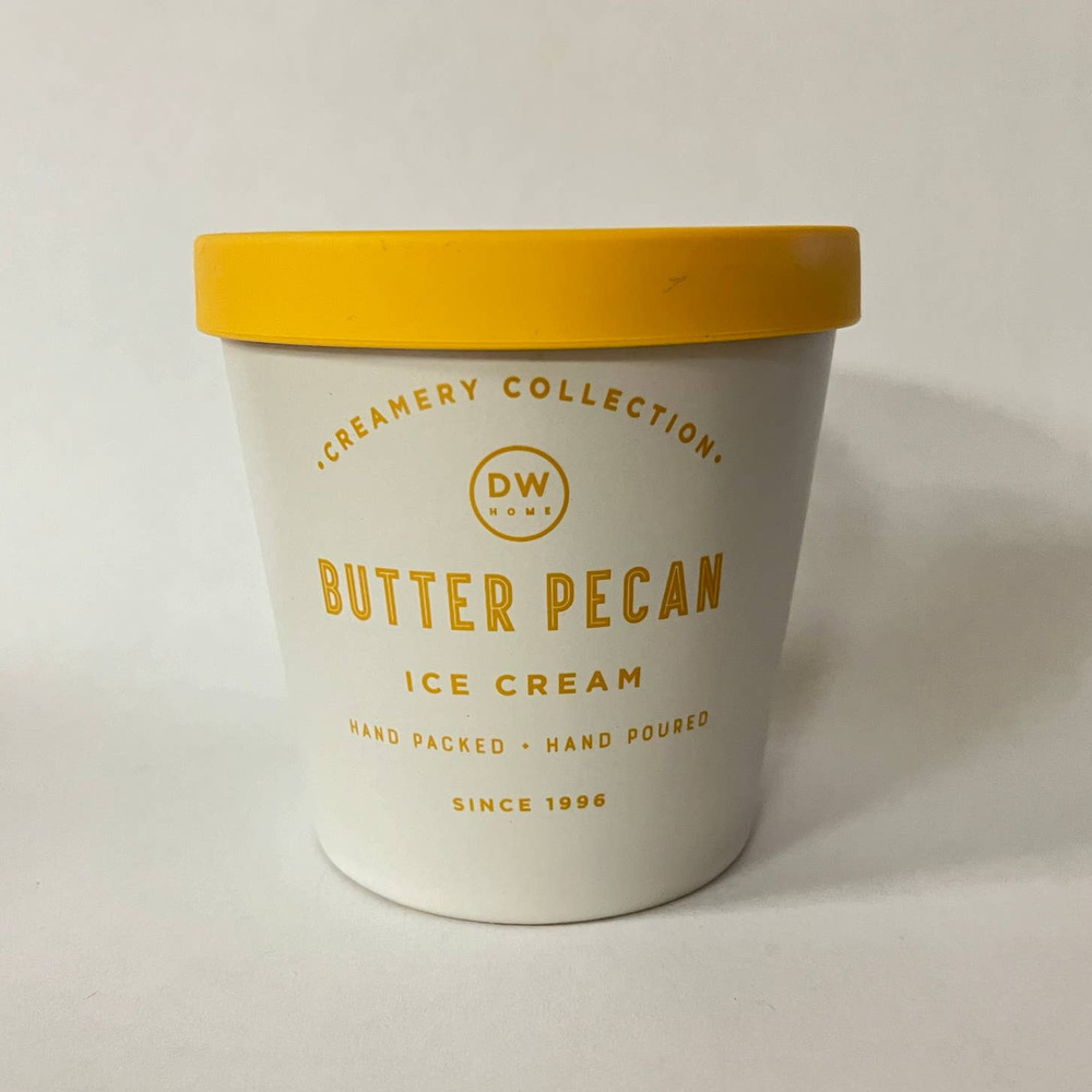 DW Home Butter Pecan Scented Candle Single Wick 10.6oz Ice Cream Dessert